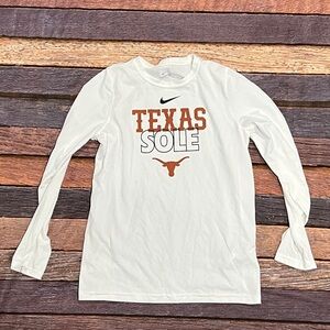 Texas Longhorns NCAA Football Nike Long Sleeve Boys KIds Youth Jersey Shirt